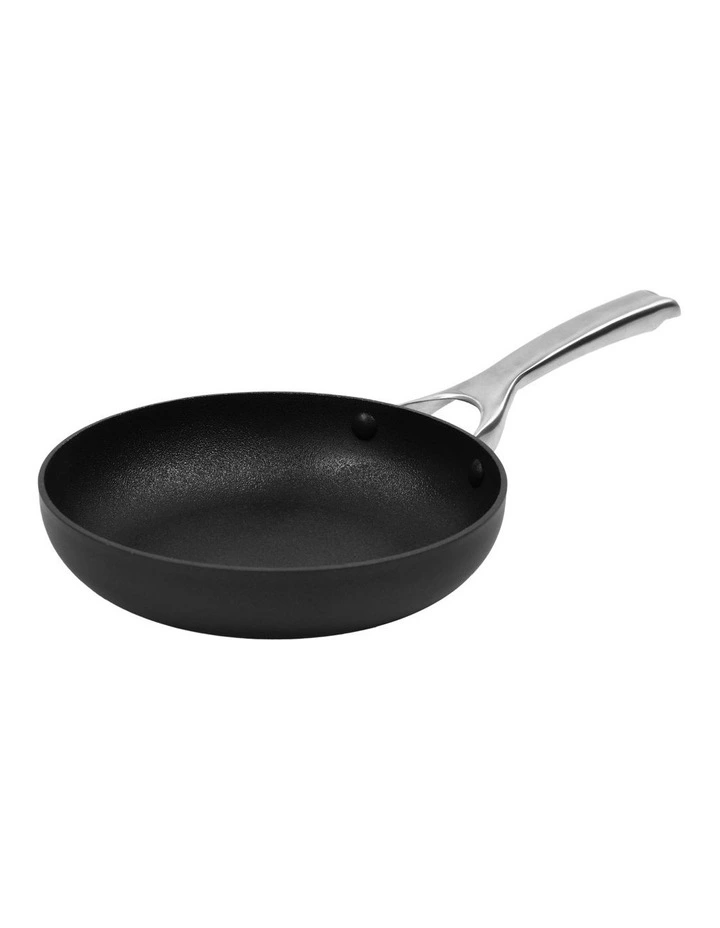 Meteore Non-Stick Frypan 20cm in Black with Silver Handle