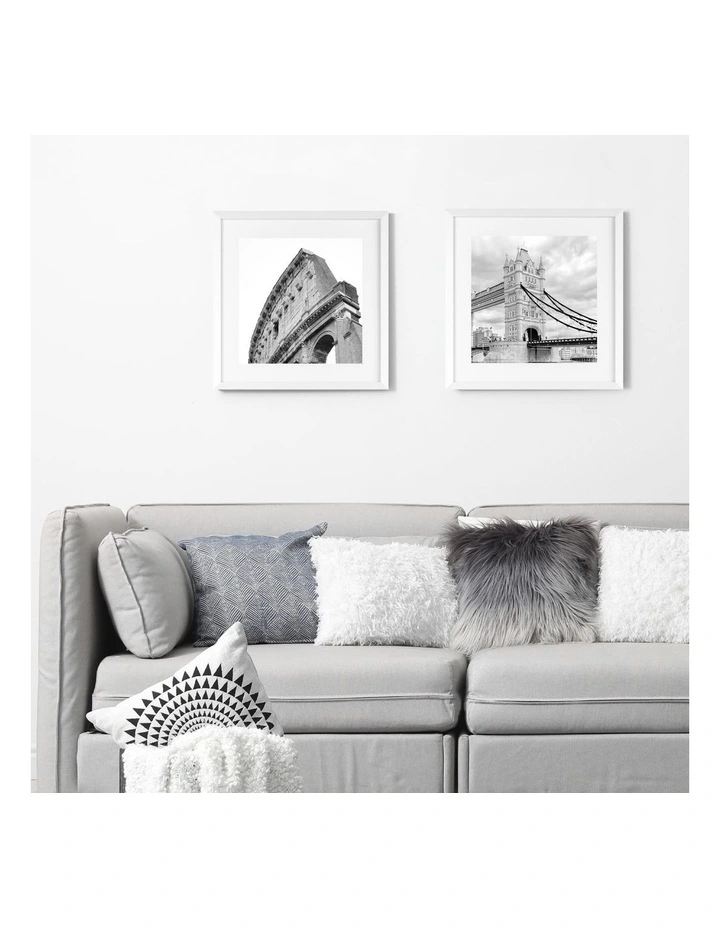 Premium Paradise Photo Frames 40x40cm Matt to 30x30cm Set Of 2 in White