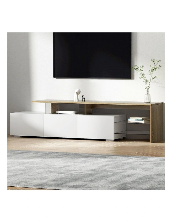 Entertainment Unit TV Cabinet with Storage Drawers 180cm in White
