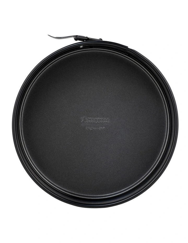 BakerMaker Non-Stick Springform Round Cake Pan 20.5cm in Black