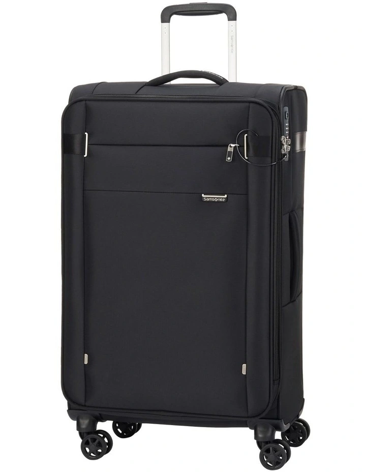 City Rhythm 71cm Soft Side Spinner Suitcase in Black