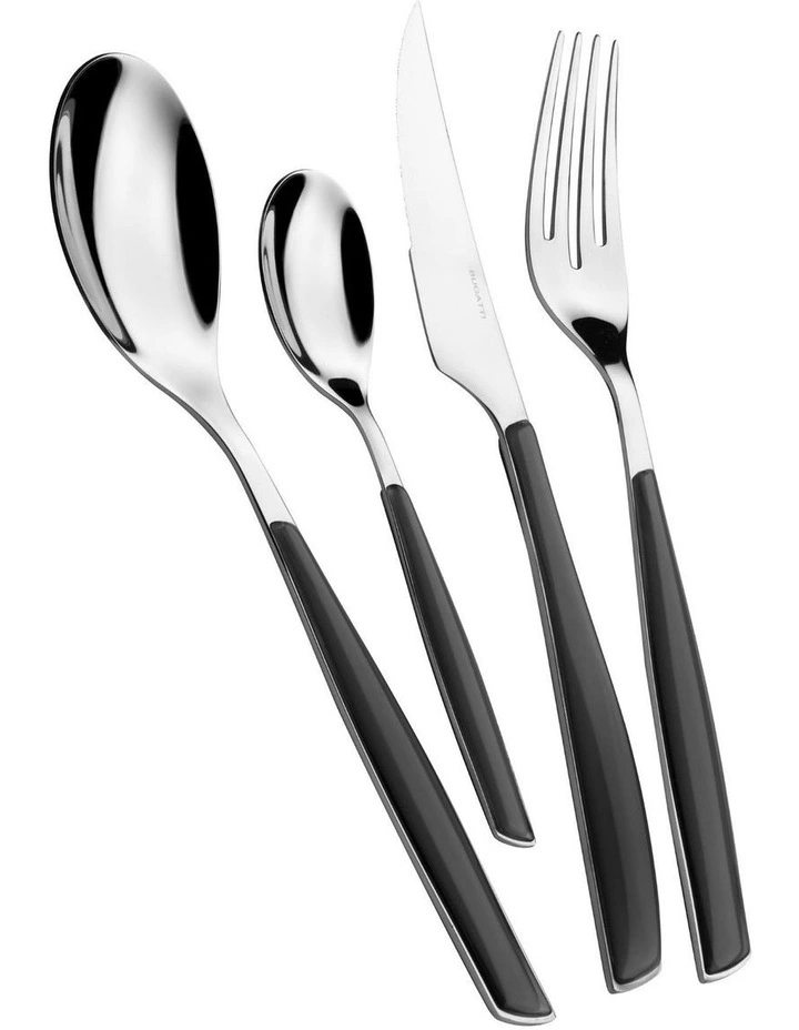 Glamour 24 Piece Cutlery Set in Smoky Black