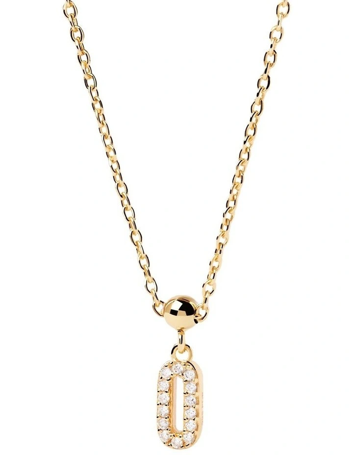 Number 0 Charm in Gold
