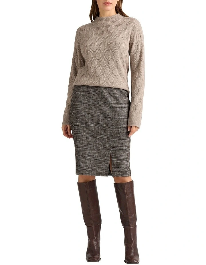 Pedra Textured Merino Knit in Mushroom