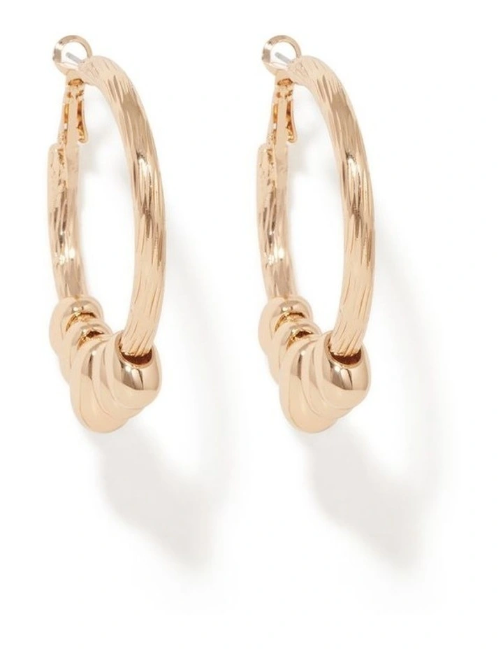 Signature Macie Metal Bead Earrings in Gold