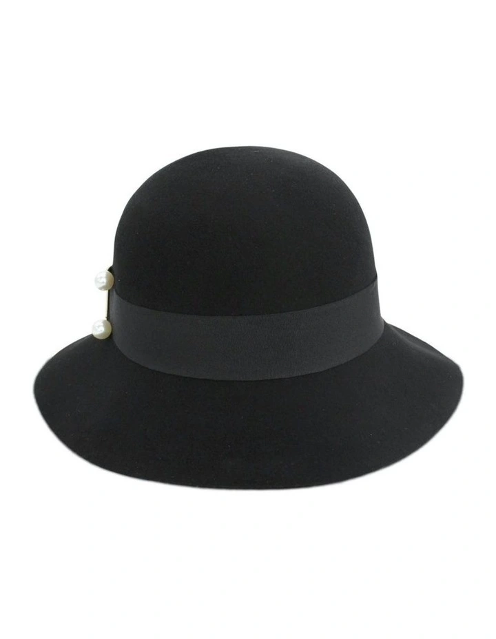 Saige Small Wool Floppy in Black