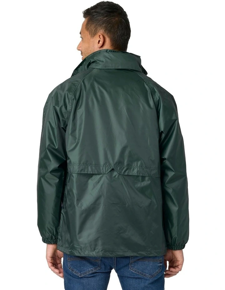 Stowaway Waterproof Rain Jacket in Forest