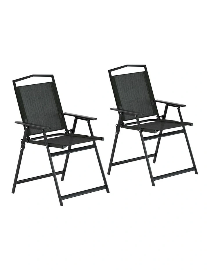 Super Comfy Outdoor Folding Chair in Black
