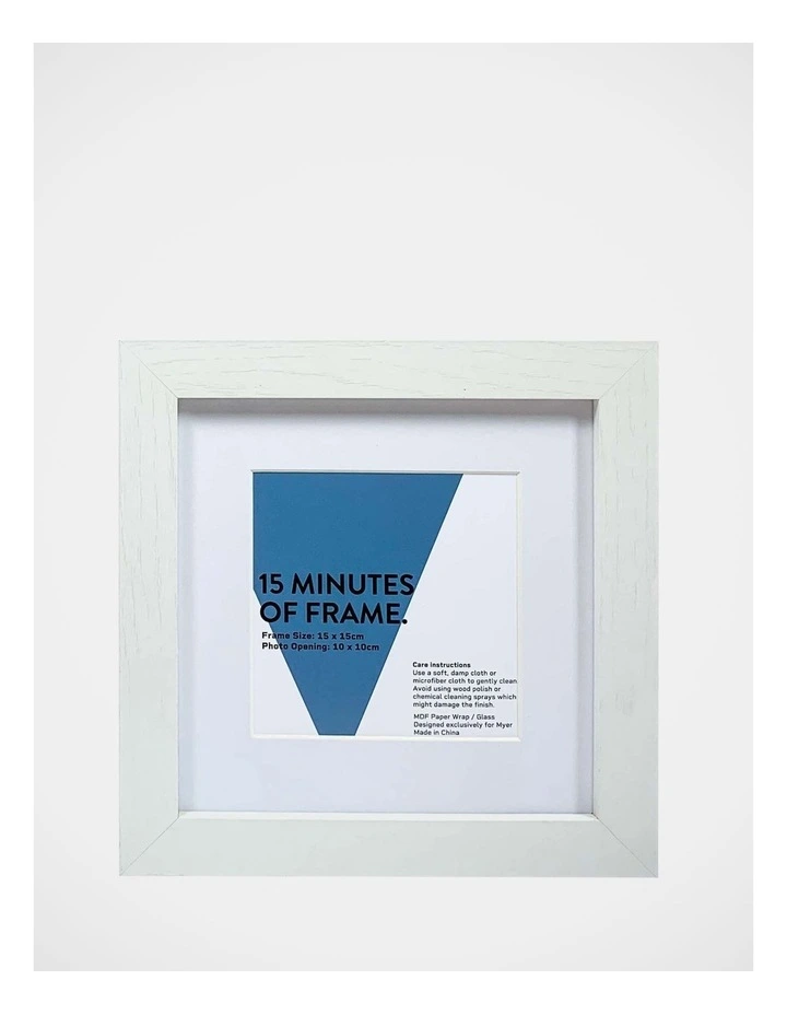 Photo Frame 15x15/10x10cm in White