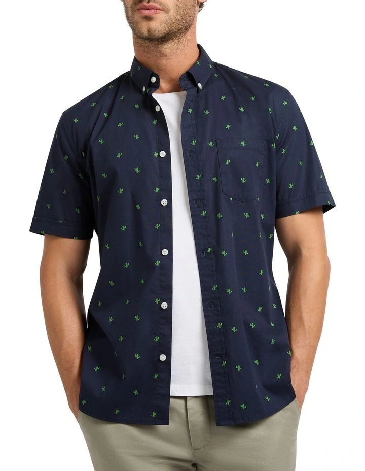 Stuck To You Shirt in Navy Multi