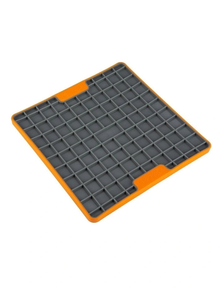 Slow Food Mat for Dogs in Orange/Grey