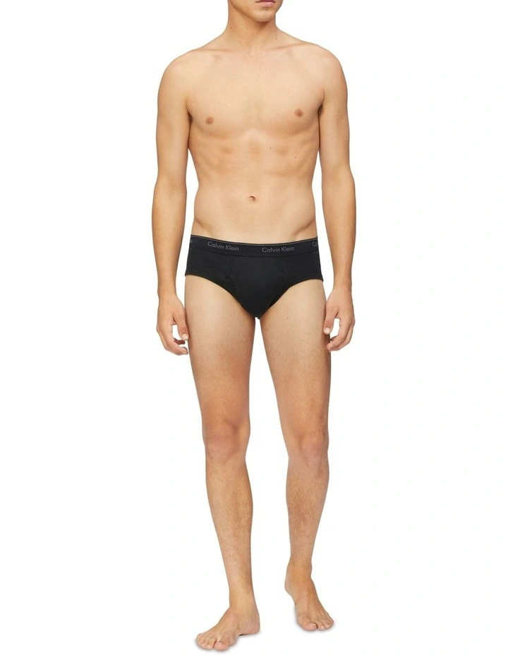 Cotton Classics Brief 4 Pack in Black