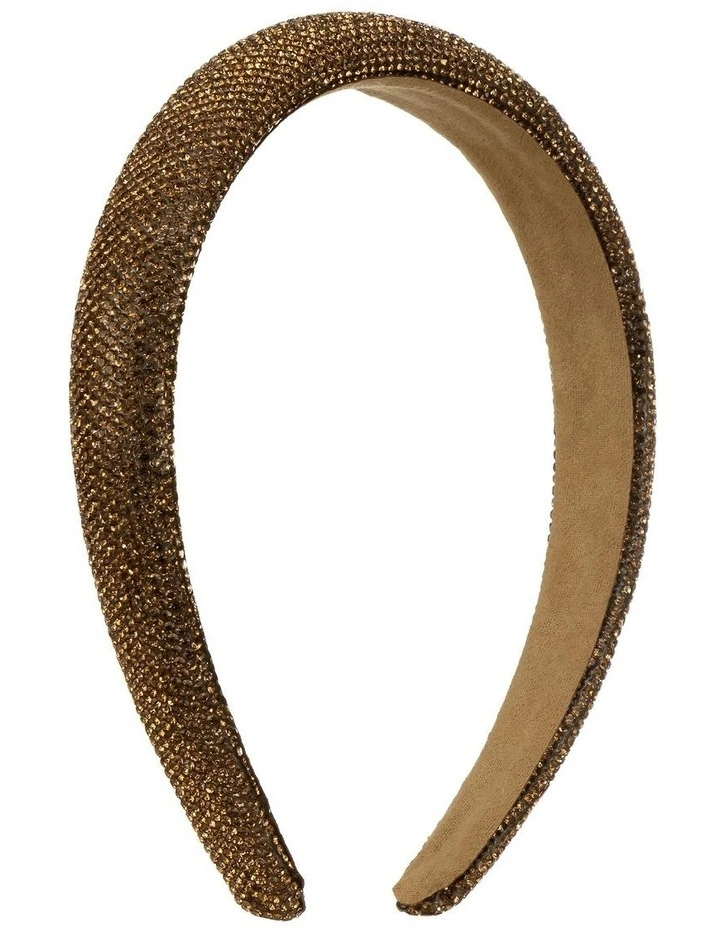 Beaded Headband in Champagne