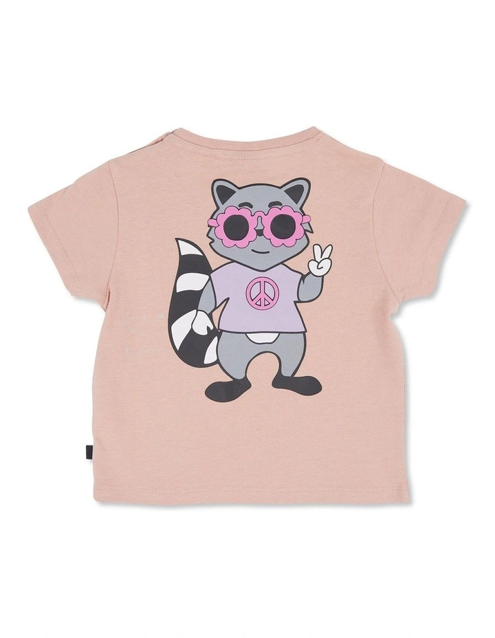 Peace Tee (Sizes 0-5) in Pink