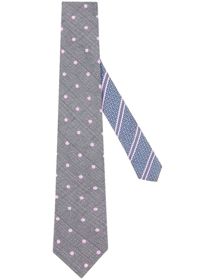 Massola Tie in Grey Pink