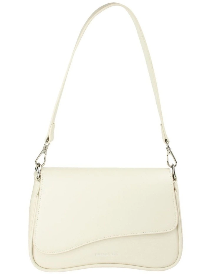Zoe Wavy Crossbody Bag in Cream