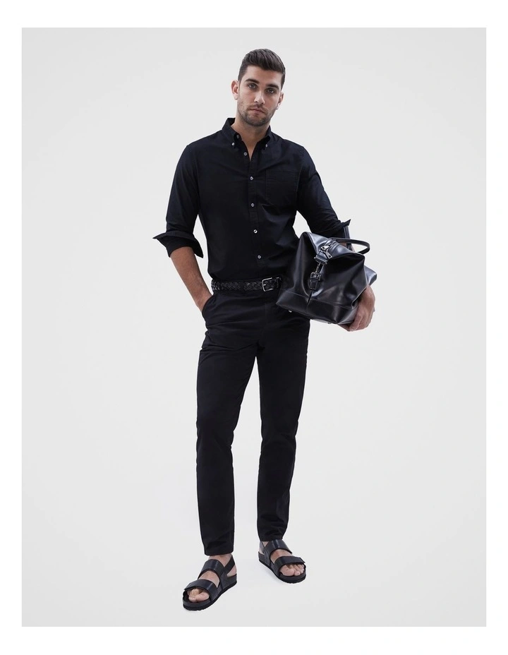 Oxford Slim Fit Shirt in Black