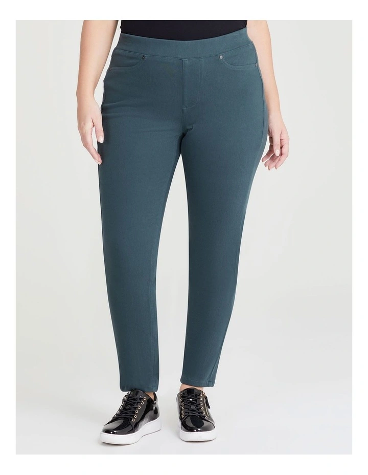 The Best Friend Denim Jegging in Light Evergreen