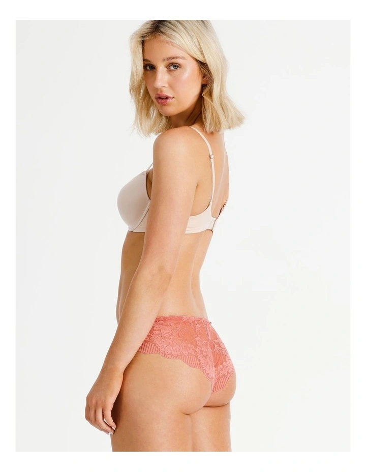 Lace Underwear Bikini in Baked Pink