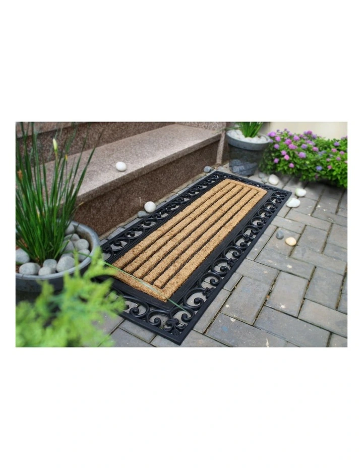 45x120cm Nautica Rubber Bordered Coir Doormat