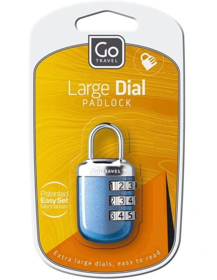 Big Wheel Combi Padlock in Blue