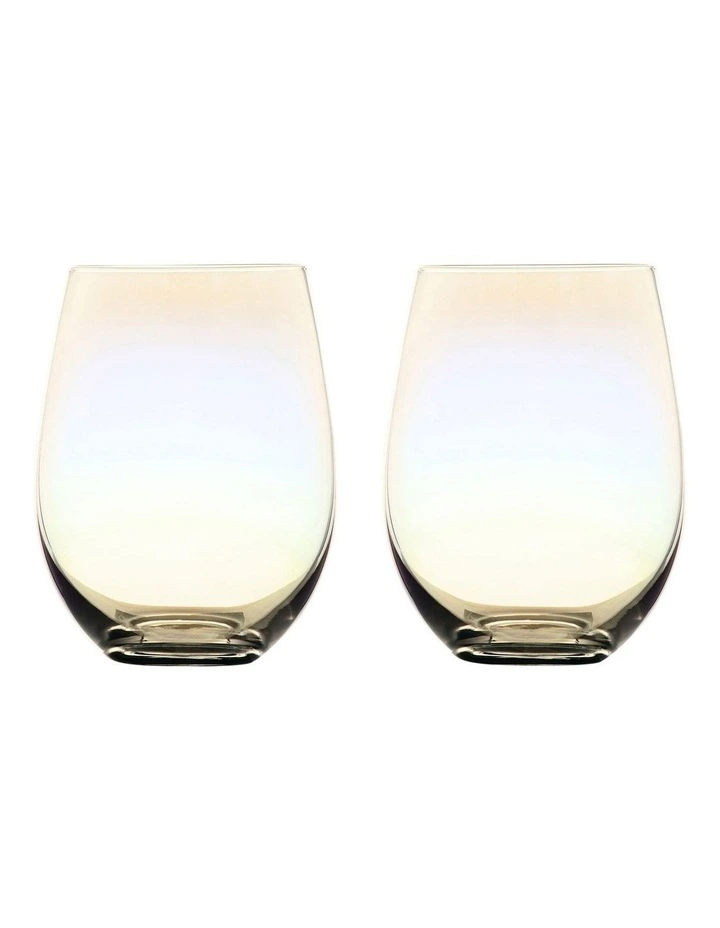 Glamour Stemless Glass 560ML Set of 2 in Iridescent