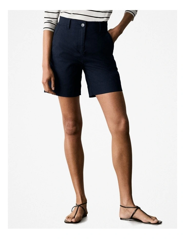 Stretch Cotton Shorts in Night Sky