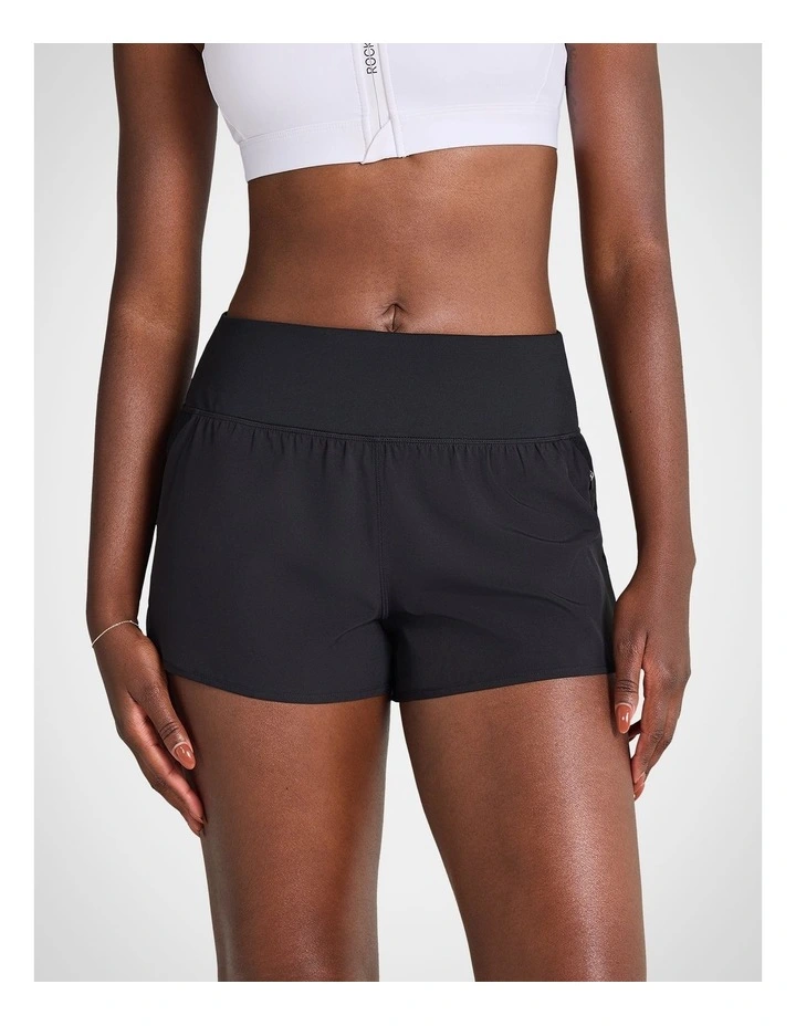 Mesh Run Shorts in Black