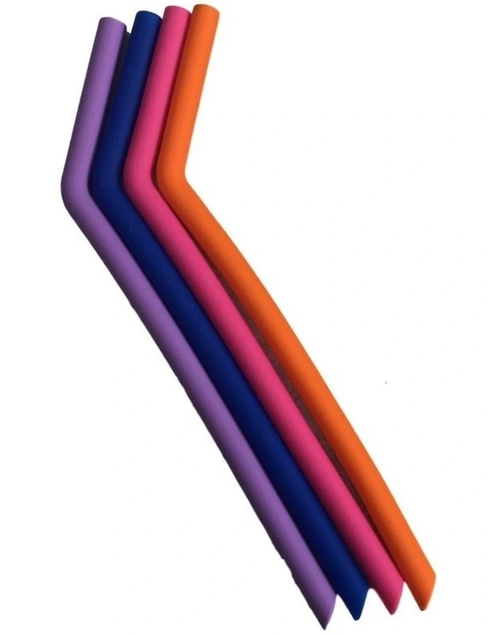 Silicone Straws Set in Dark