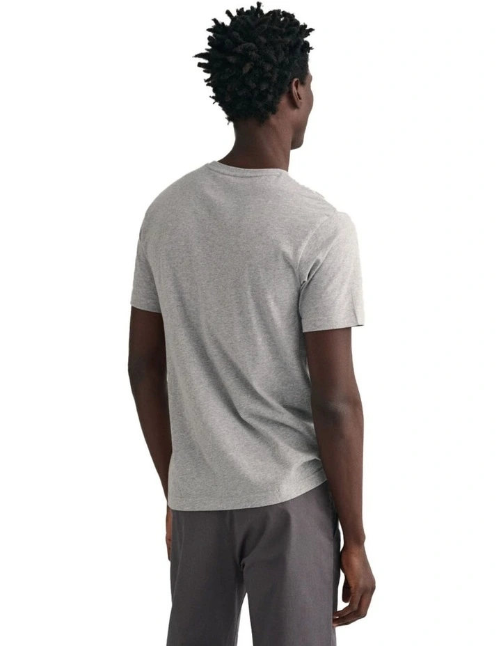 Archive Shield T-shirt in Grey Melange