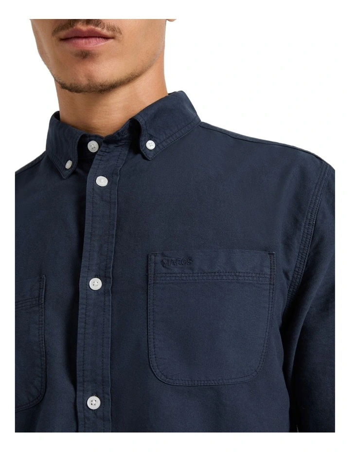 Luke Oxford Shirt in Navy
