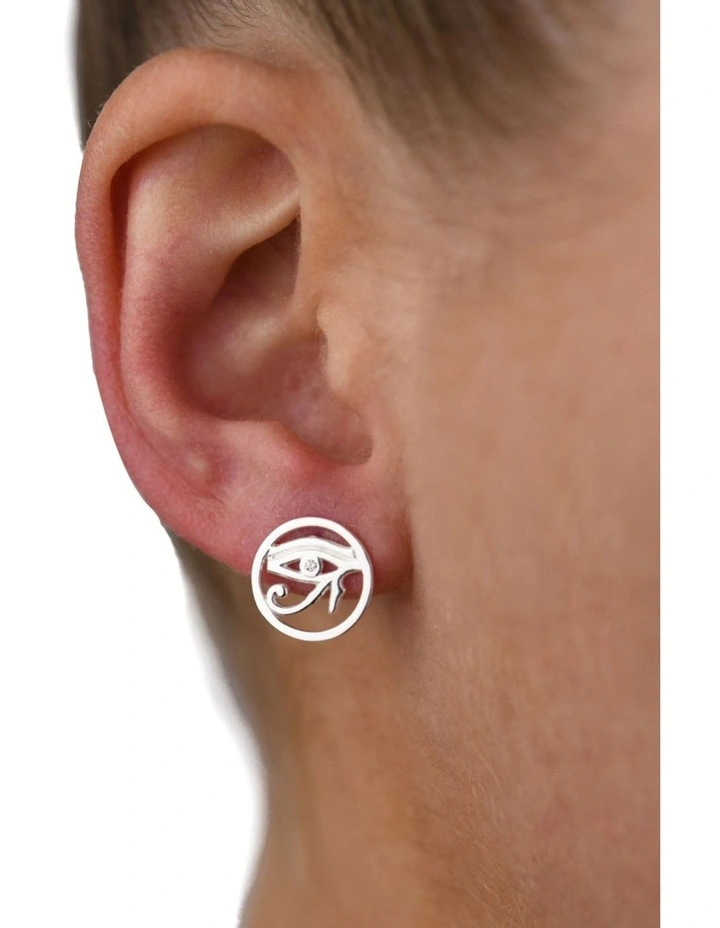 Eye Of Horus Silver Studs