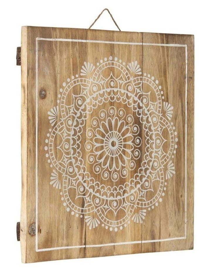 Handmade Intricate Mandala Wall Art in Brown
