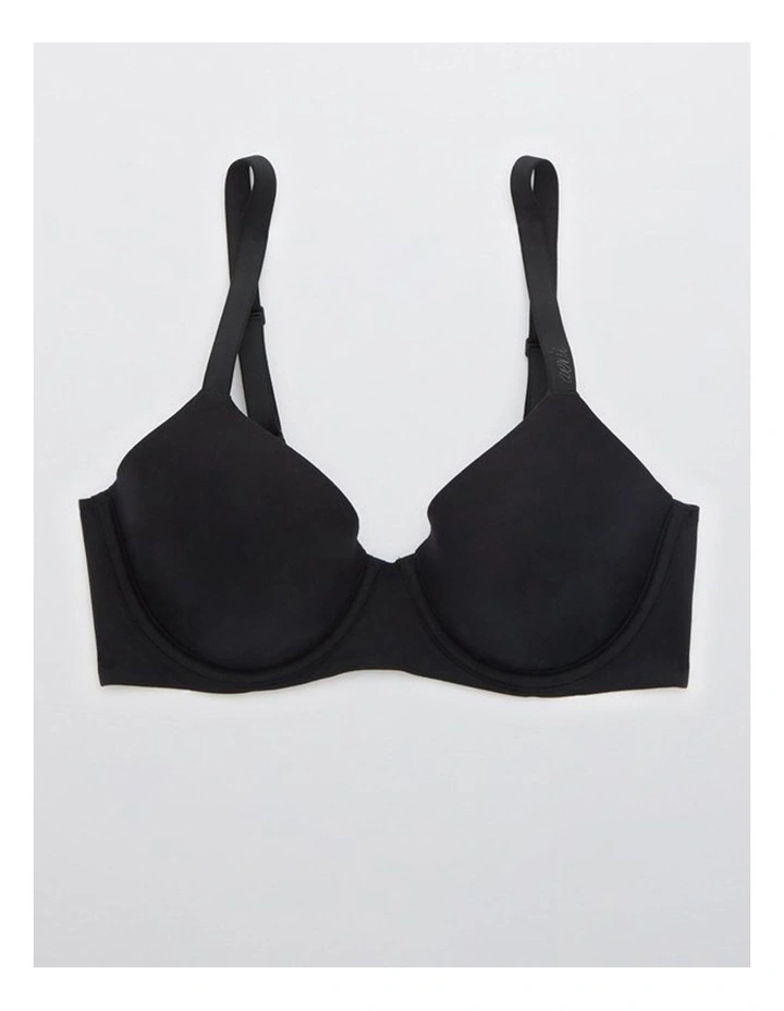 Smoothez Full Coverage Lightly Lined Bra in True Black