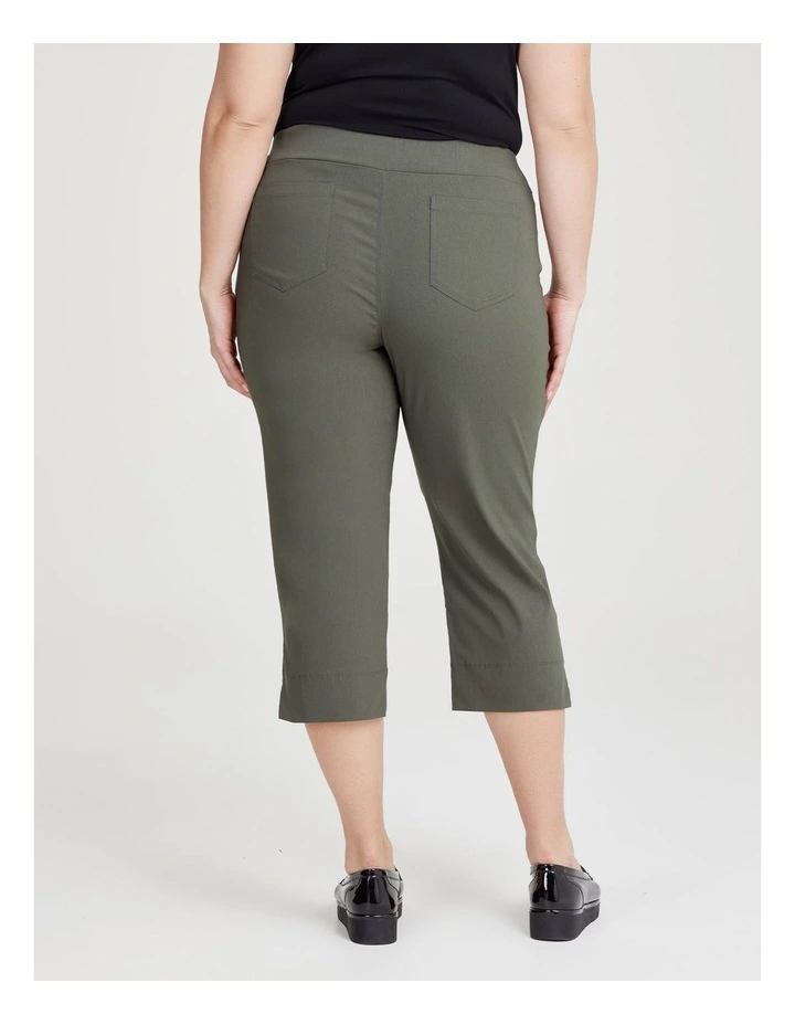 Expose Split Hem Crop Pant in Olive