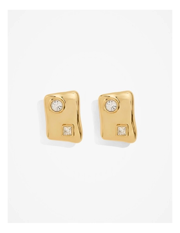 Molten Stone Clip-on Earring in Gold