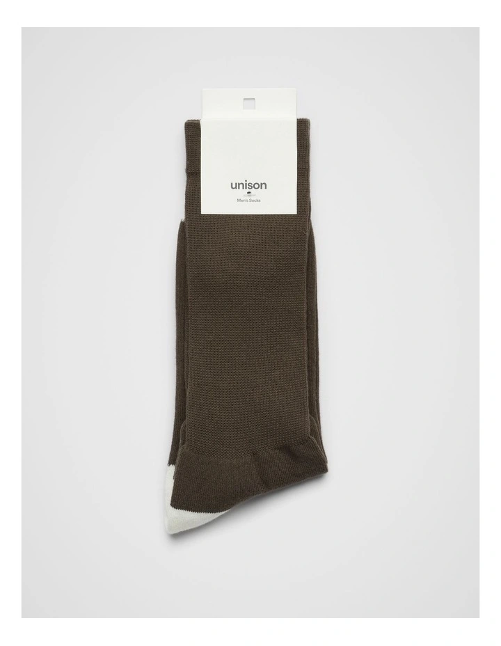 Ribbed Winter Socks in Chocolate