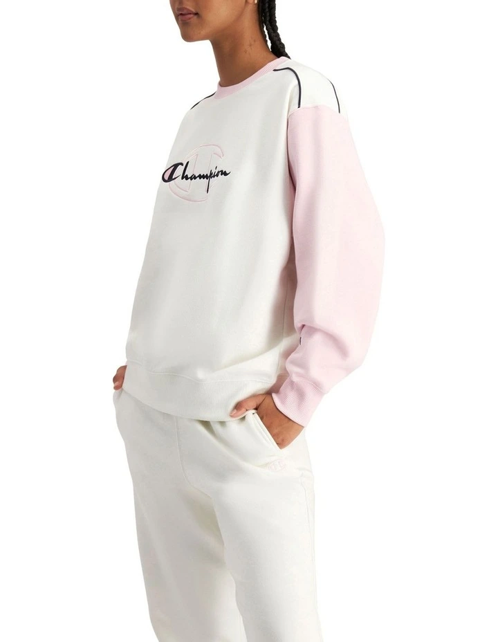 Rochester City Crew Pullover in White Ferrari