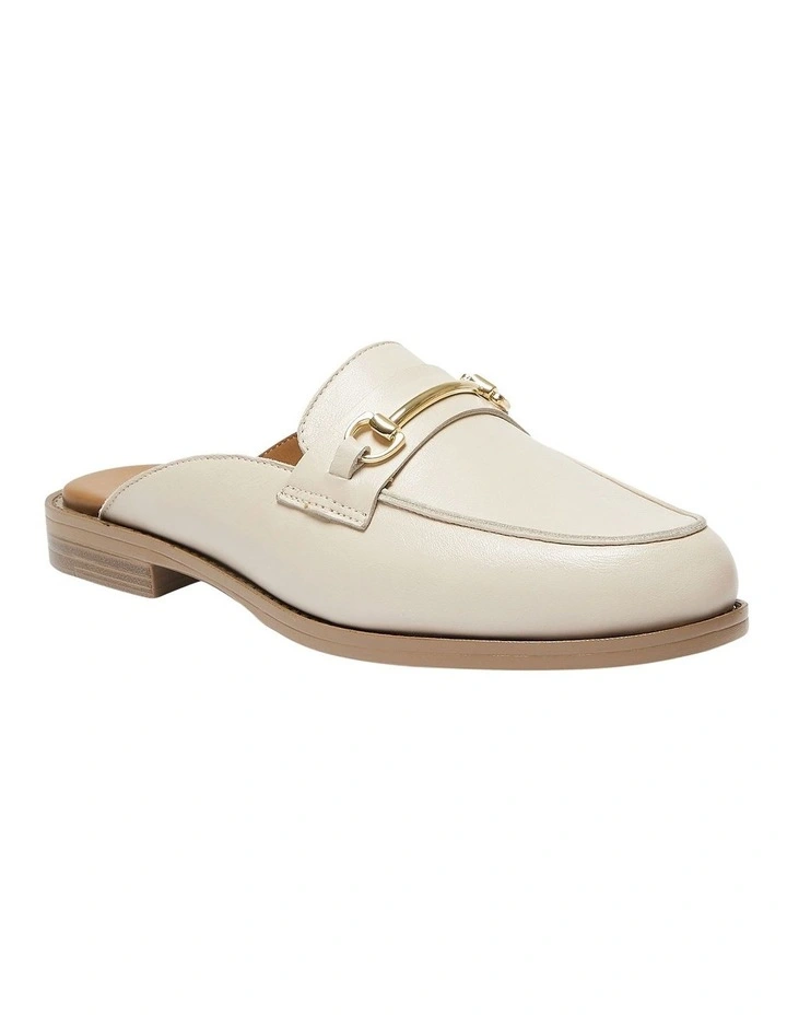 Lena Flat Leather Shoes in Ivory