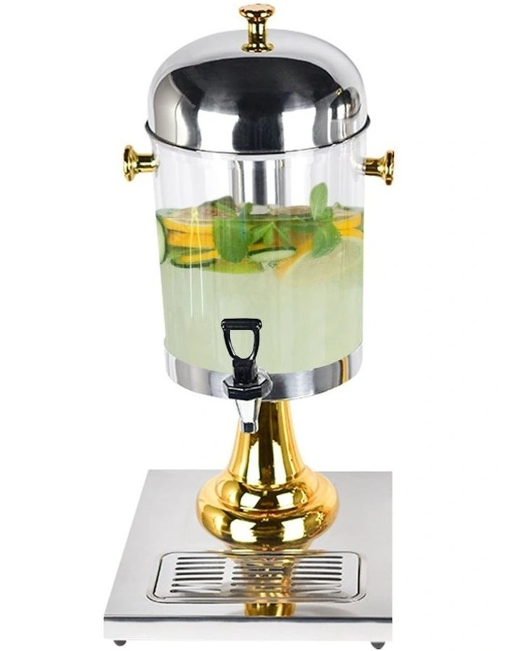 Single Stainless Steel Dispenser Beverage Juicer Drink Container Jug 8L in Silver