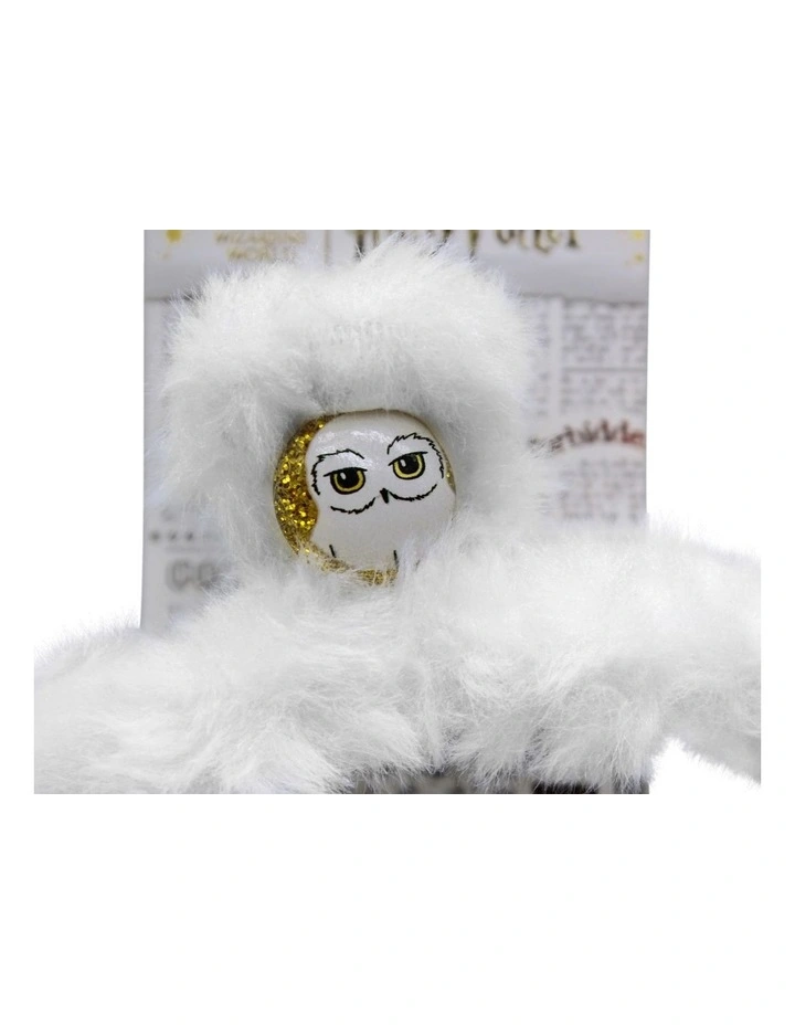 Fluffy Hedwig Claw Clip in White
