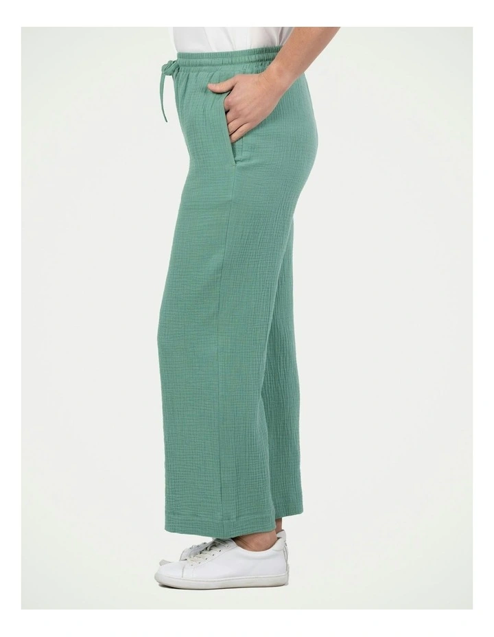 Bubble Tie Front Pant in Pistachio