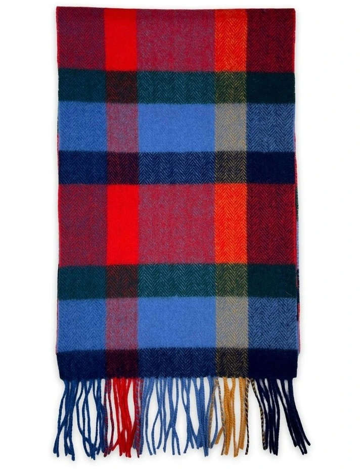 Magnus Check Scarf in Red