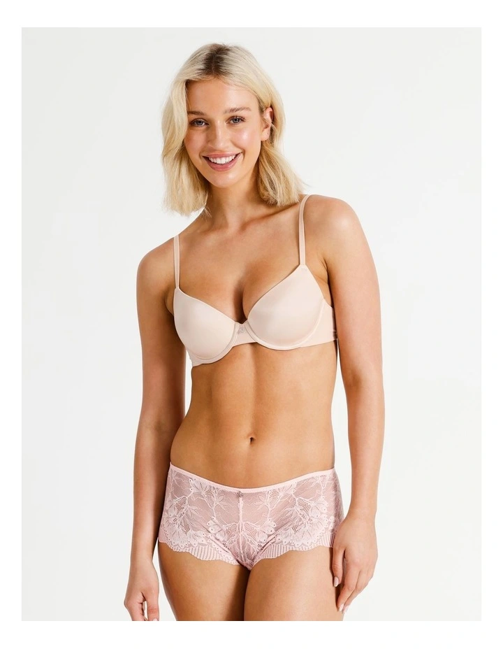 Lace Underwear Brief in Blush Pink