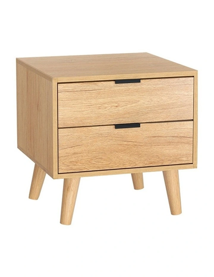 Majd Bedside Table 2 Drawers in Pine