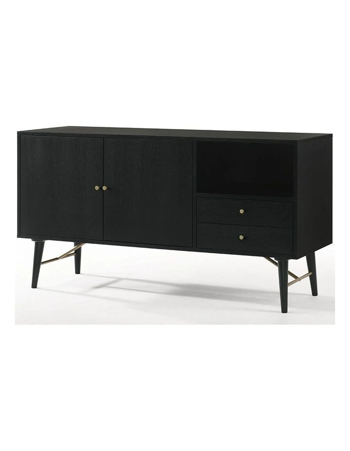 Rania Veneer Sideboard 160cm Black Ash
