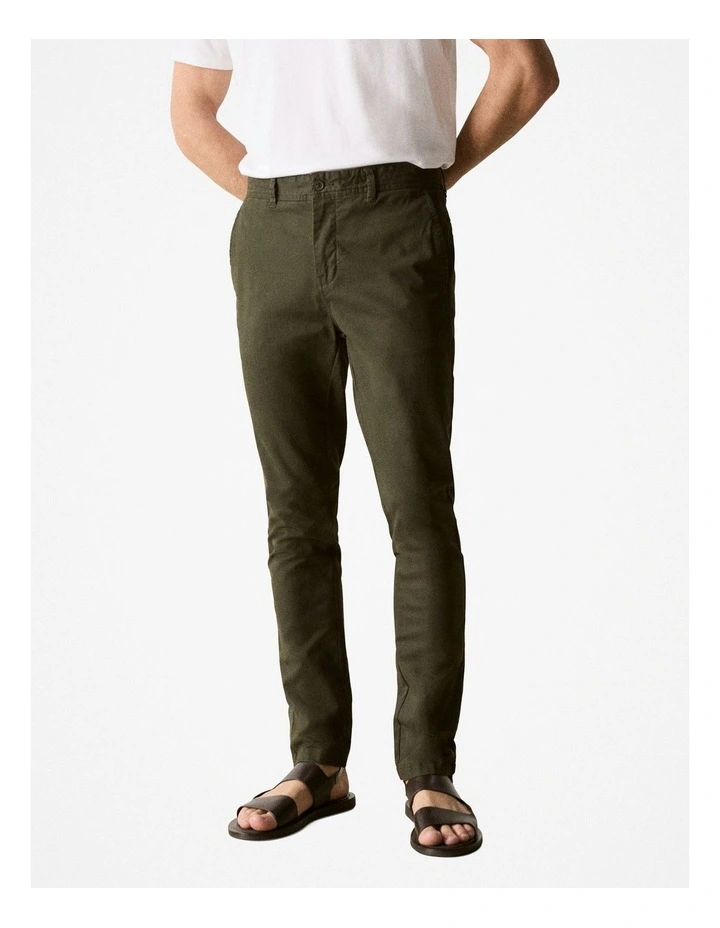 Slim Chino Pant in Kelp