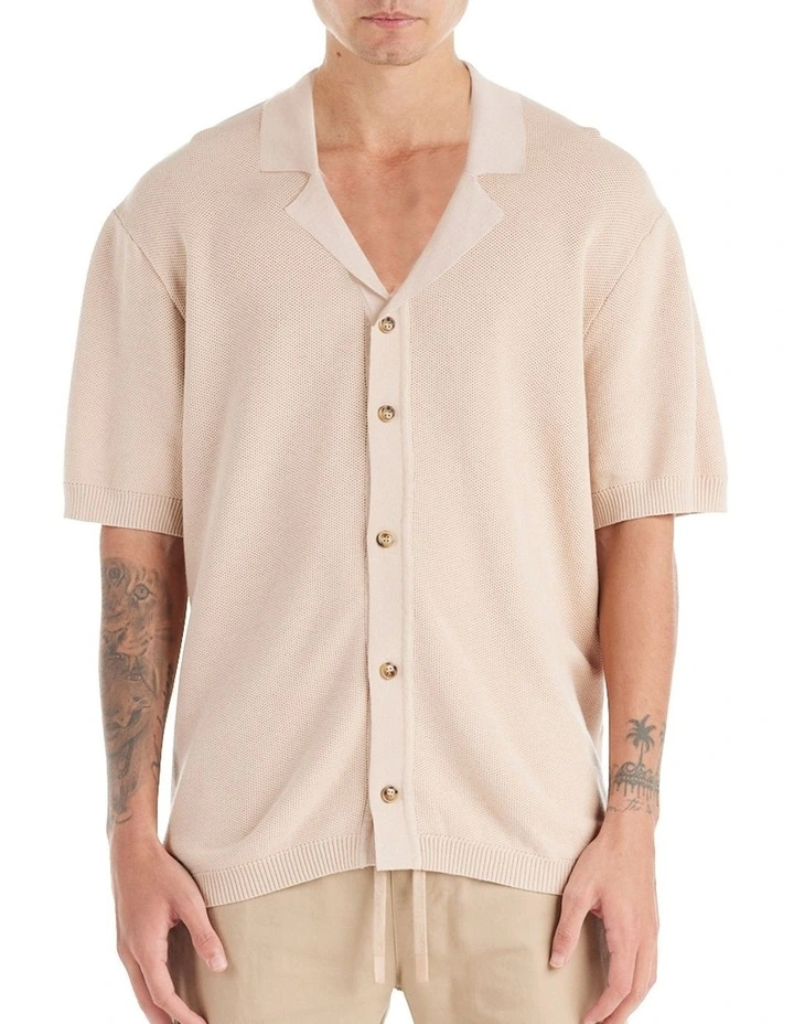 Morrison Knit Shirt in Beige