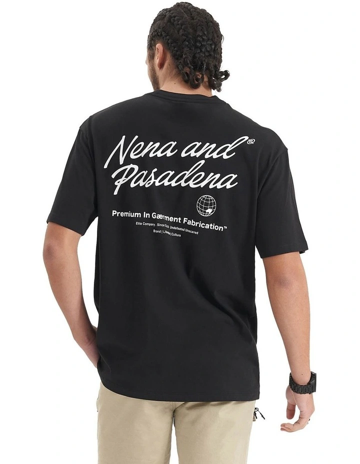 Bouncer Heavy Box Fit Tee in Jet Black