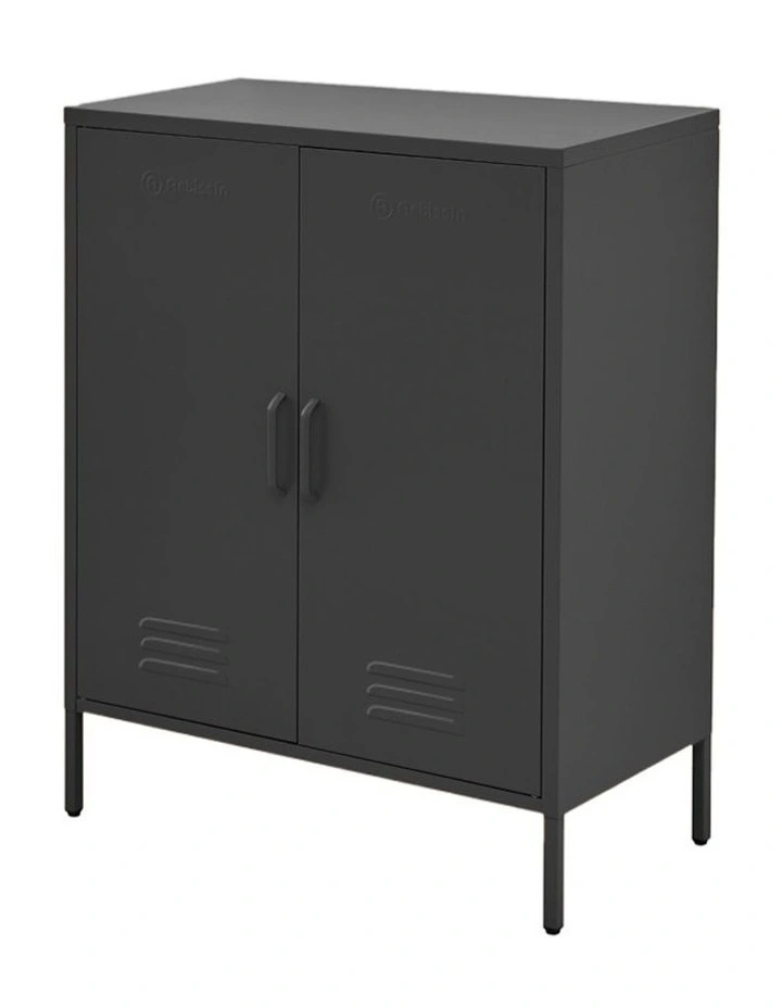 Buffet Sideboard Metal Cabinet in Charcoal